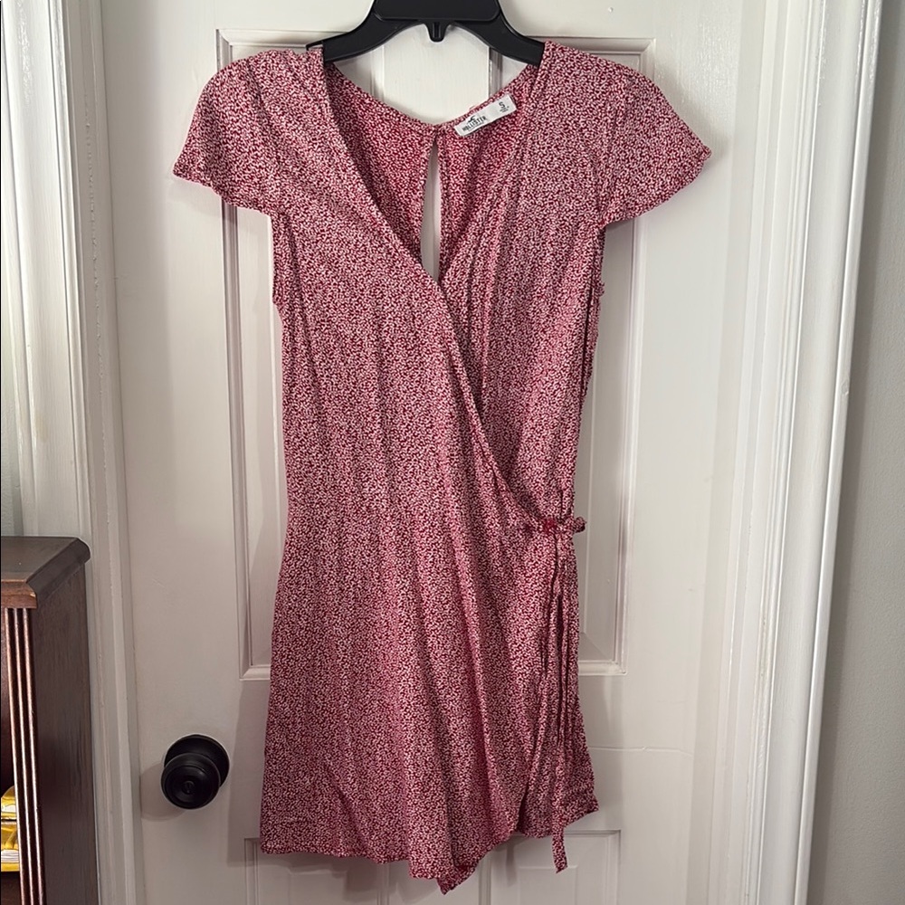 Hollister Elegant Red Wrap Dress - small